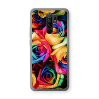 Neon bloemen: Xiaomi Redmi 9 Transparant Hoesje