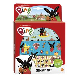 Bing stickerset - 3 vellen en speelachtergrond - creatief speelgoed