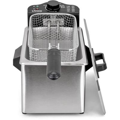 3 L Frituurpan - LIVOO - DOC216 - 2000W - 3L - Uitneembare roestvrijstalen tank - Uitneembare frituurmand - Regelbare thermostaat