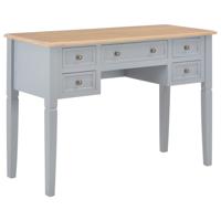 Schrijftafel 109,5x45x77,5 cm hout grijs
