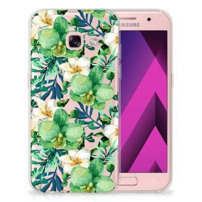 Samsung Galaxy A3 2017 | TPU Case | Orchidee Groen Samsung Galaxy A3 2017 | TPU Case | Orchidee Groen