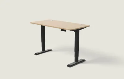 Desktronic HomePro bureau Zwart / Bamboe / 140x70 cm
