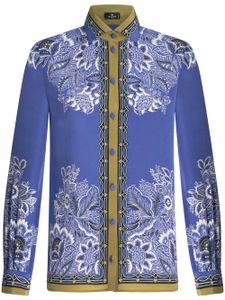 ETRO chemise en soie à imprimé bandana - Bleu