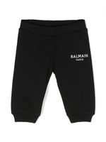 Balmain Kids pantalon de jogging en coton à logo imprimé - Noir