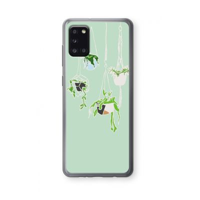 Hang In There: Samsung Galaxy A31 Transparant Hoesje
