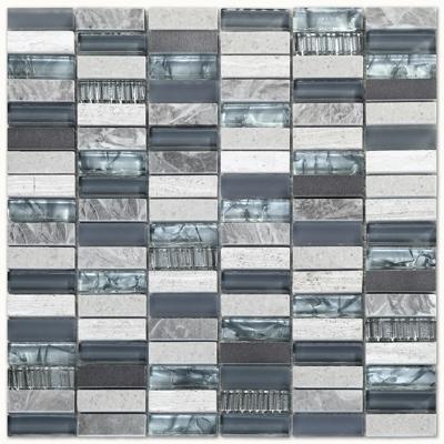 Mozaïek tegels Safari Olifant 30x30 - Rechthoek Wandtegels Glas