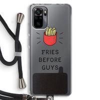 Fries before guys: Xiaomi Redmi Note 10 Pro Transparant Hoesje met koord