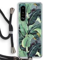 Bananenbladeren: Sony Xperia 5 III Transparant Hoesje met koord