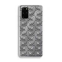 Zwarte poes: Samsung Galaxy S20 Plus Transparant Hoesje