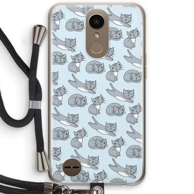 Poezen: LG K10 (2017) Transparant Hoesje met koord