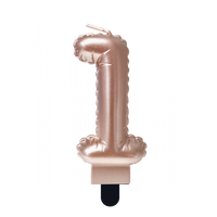 Folie Ballon Kaarsje Cijfer &apos;1&apos; Rose Goud