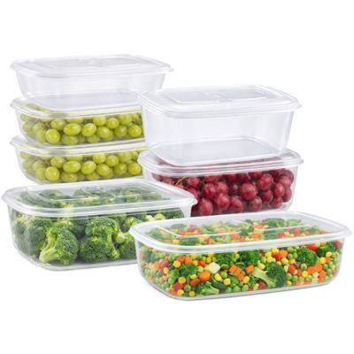 Plasticforte Vershoudbakjes set Classic - 7x stuks - vriezer / magnetron - kunststof - diverse maten