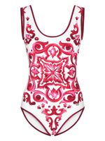 Dolce & Gabbana maillot de bain à imprimé Maiolica - Blanc