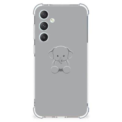 Samsung Galaxy S23 FE Stevig | Bumper Hoesje | Grijs Baby Olifant