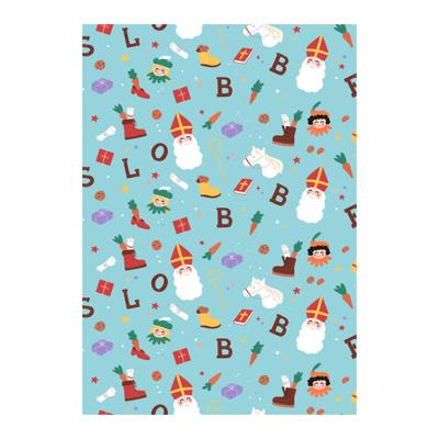 Lobbes sinterklaas inpakpapier, 5mtr.