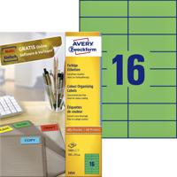 Etiket avery 3454 105x37mm groen 1600st | 5 stuks
