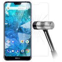 Nokia 8.1 Screenprotector van gehard glas - 9H - Doorzichtig