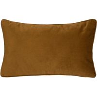 Bank/sierkussens huiskamer Sophia - 30 x 50 cm - Goud/bruin - polyester - met rits