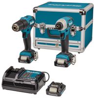 Makita CLX228SAX2 | Combiset | 12 V Max | (klop)boren en (slag)schroeven | Set | 2,0 Ah | in aluminium koffer met accessoires - CLX228SAX2 - thumbnail