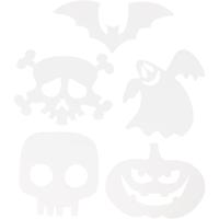 Creativ Company Halloween figuren, afm 25x17 cm, 230 gr, wit, 16 stuk/ 1 doos