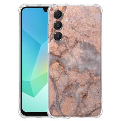 TPU Telefoonhoesje Samsung Galaxy A17 - Marmer Oranje schokabsorberende backcover