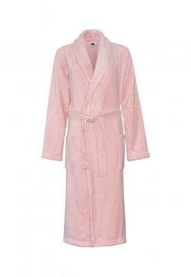 Relax Company Pastel roze unisex fleecebadjas met naam borduren