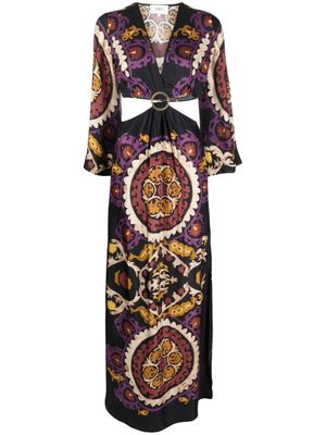 Ba&Sh robe longue à fleurs - Noir