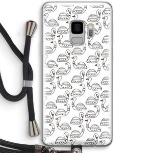 Zwanen: Samsung Galaxy S9 Transparant Hoesje met koord