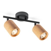 Home sweet home cork LED opbouwspot 2L kurk/zwart - thumbnail