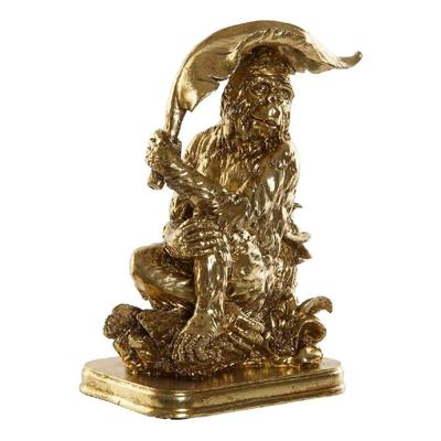 Decoratieve figuren DKD Home Decor Gouden Koloniaal Aap Blad van een plant 16,5 x 10,6 x 22,5 cm