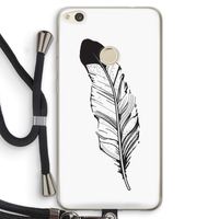 Pluim: Huawei Ascend P8 Lite (2017) Transparant Hoesje met koord
