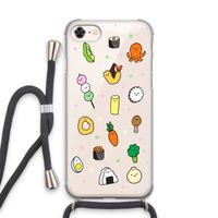 Happy bento friends: iPhone 8 Transparant Hoesje met koord