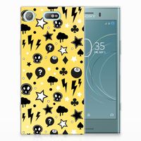 Silicone Back Case Sony Xperia XZ1 Compact Punk Geel