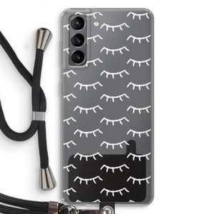 Wimpers: Samsung Galaxy S21 Transparant Hoesje met koord