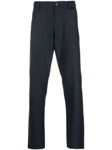 Canali pantalon chino en laine à coupe slim - Bleu