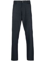 Canali pantalon chino en laine à coupe slim - Bleu - thumbnail