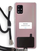 Reminder: Samsung Galaxy A51 5G Transparant Hoesje met koord