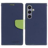 Mercury Goospery Fancy Diary Samsung Galaxy S24+ Portemonnee Hoesje - Blauw - thumbnail