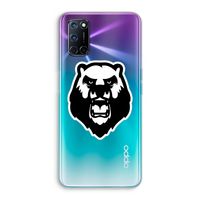 Angry Bear (white): Oppo A72 Transparant Hoesje