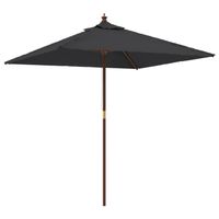 The Living Store Parasol Hawaii - 198x198x231 cm - Met ventiel - Zwart - thumbnail