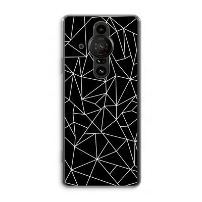 Geometrische lijnen wit: Sony Xperia Pro-I Transparant Hoesje