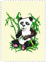 Sunarts doe het zelf pakket model Panda in bamboe 100 x 232 cm artikelnummer D211