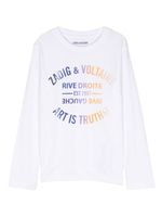 Zadig & Voltaire Kids t-shirt à slogan imprimé - Blanc - thumbnail