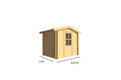 Tuinhuisje Blokhut Fenna 250 cm bij 200 cm diep Zadeldak - Warentuin collection