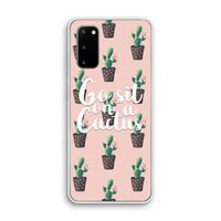 Cactus quote: Samsung Galaxy S20 Transparant Hoesje Cactus quote: Samsung Galaxy S20 Transparant Hoesje