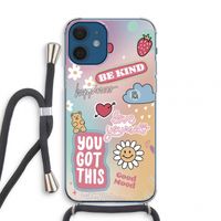 Positivity: iPhone 12 mini Transparant Hoesje met koord