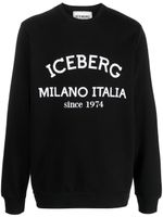 Iceberg sweat en coton à logo imprimé - Noir