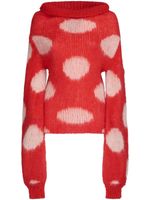 Marni pull à pois en intarsia - Rouge