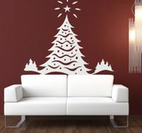Sticker kerst ster winter
