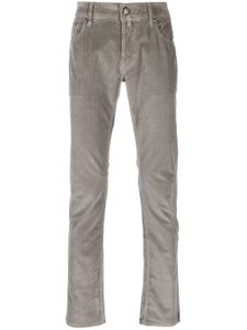 Jacob Cohën pantalon en velours côtelé à coupe droite - Gris